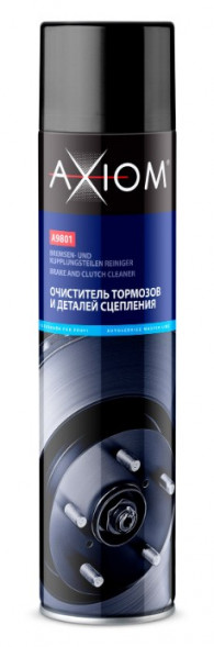 A9801 Очиститель деталей тормозов и деталей сцепления AXIOM 800 мл 1*12шт
