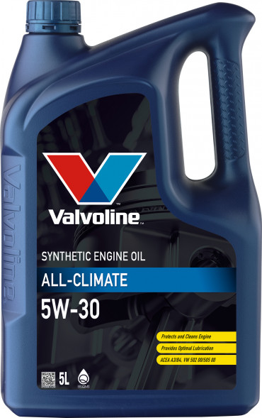 Масло мотор.  5W30 Valvoline ALL CLIMATE SL/CF A3/B4 пластик (5 л.) 1*4 шт.