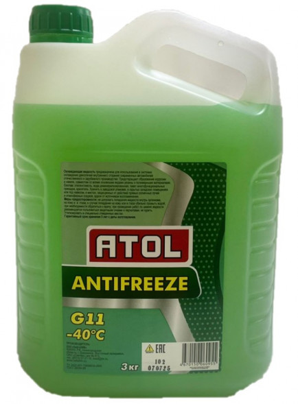Антифриз A-40 ATOL зелёный   (3 кг) 1*4шт