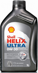 Масло мотор. Shell  0W30 Ultra ECT С2/C3 (1л) (золотистая) 1*12шт