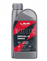 Ln7747 Масло мотор. 4T 10W40 SN LAVR MOTO RIDE SPECIAL, (1 л) 1*16 шт