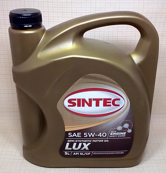 Масло мотор. SINTEC LUXE SAE 5W40  API SL/CF(5л) 1*4