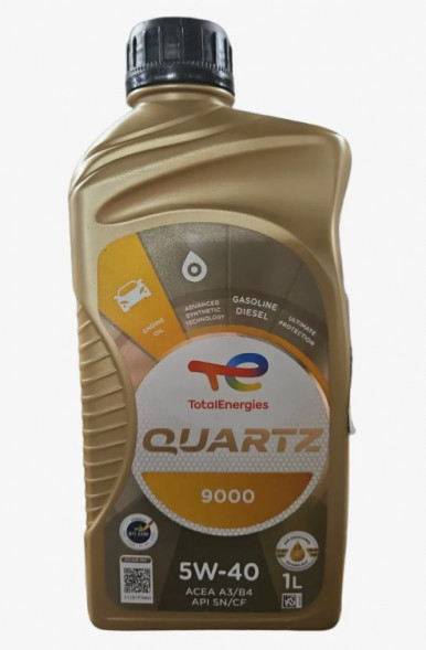 Масло мотор.  5W40 TOTAL QUARTZ 9000 SN/CF A3/B4 пластик (1 л.) 1*12 шт.
