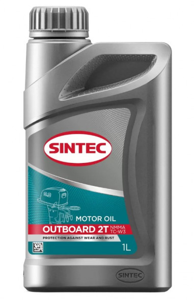 Масло мотор. для двухтактных двигателей SINTEC Outboard 2T TC-W3 (1л) 1*12шт