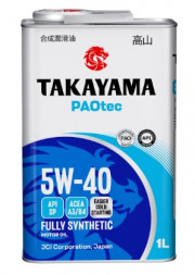 Масло мотор.  5W40 TAKAYAMA  PAOtec A3/B4 SP  1л (1*12шт)