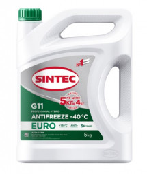 АКЦИЯ Антифриз A-40 Sintec Euro G11 (зеленый)  (5 кг) Акция 5кг по цене 4кг 1*4шт