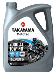 Масло мотор. 4T 10W-40 TAKAYAMA Mototec 7000 SN JASO MA-2 (4л) 1*4шт