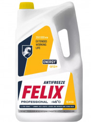 Антифриз FELIX ENERGY, G12+, желтый в п/э кан. 5кг (4шт)