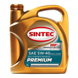 Масло мотор. SINTEC PREMIUM SAE 5W40  ACEA A3/B4 (4л) 1*4шт