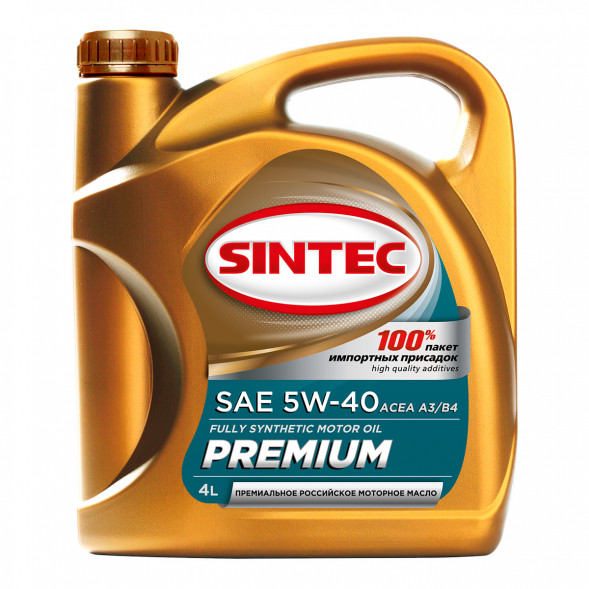 Масло мотор. SINTEC PREMIUM SAE 5W40  ACEA A3/B4 (4л) 1*4шт