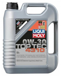 Масло мотор.  0W30 Liqui Moly Top Tec 4310 ACEA C2 пластик (5 л.) 1*4 шт.(2362)