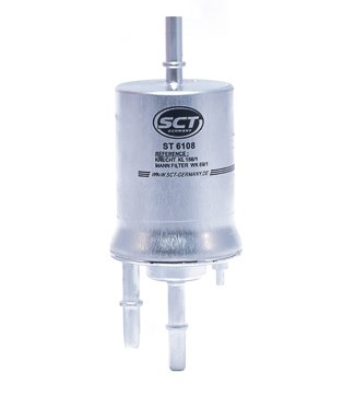 Фильтр топливный SCT ST 6108-SKODA OCTAVIA 04-13/RAPID 12-/FABIA 02-14/VW JETTA 05-/10-/14-/GOLF V/V