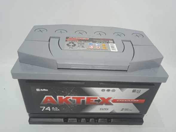Аккумулятор 6 СТ-74 AKTEX STANDART низ.720А Евро