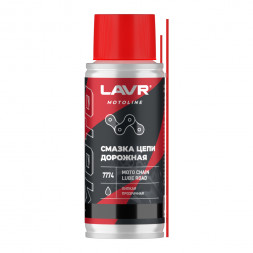 Ln7774 Смазка цепи Дорожная, LAVR MOTO 140 мл 1*48 шт