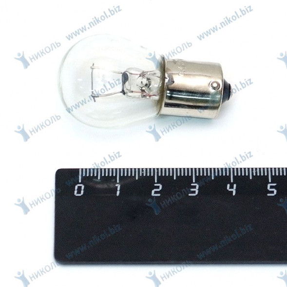 Лампа А 12-21 (стоп-сигнал; поворот) цок. белая (уп=10шт)