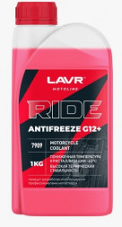 Ln7909 Антифриз для мотоцикла RIDE G12+, (красн)  LAVR MOTO кор (10 шт) (1 КГ)
