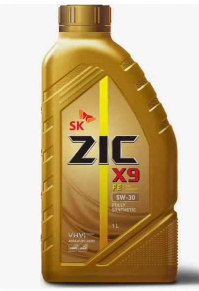 Масло мотор.  5W30 ZIC X9 FE API SP ACEA A5/B5 (FORD) (синт.) (1 л.) пластик 1*12 шт.