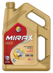 Акция 4+1 Масло моторное MIRAX MX9 5W30 ILSAC GF-6A API SP 4л+1л (1*3шт)