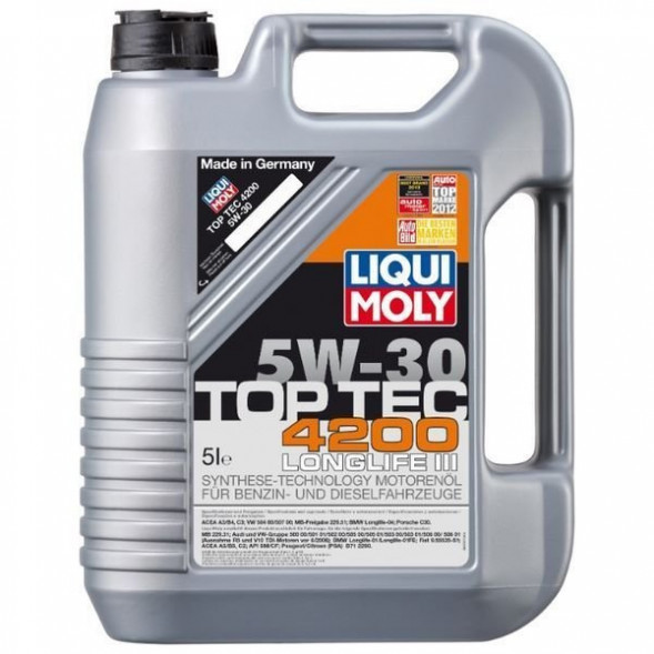 Масло мотор. Liqui Moly 5W30 TOP TEC 4200 5л. (LM 39042/3715)VW 50400/50700