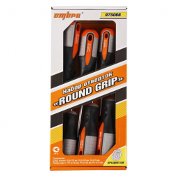 975006 Набор отверток стержневых ROUND GRIP, 6 предметов
