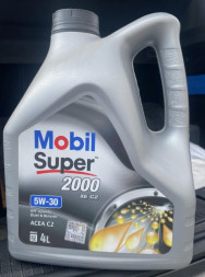 Масло мотор.  5W30 Mobil Super 2000 XE C2 (4л) пластик 1*4 шт. (Турция)