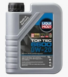Масло мотор.  0W20 Liqui Moly Top Tec 6600 SP C5/C6 GF-6A пластик (1 л.) 1*6 шт. (21410)