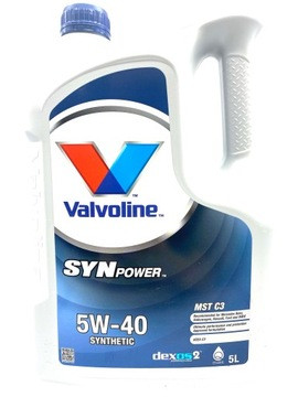 Масло мотор.  5W40 Valvoline SYNPOWER MST C3 (5 л.) пластик 1*4 шт.