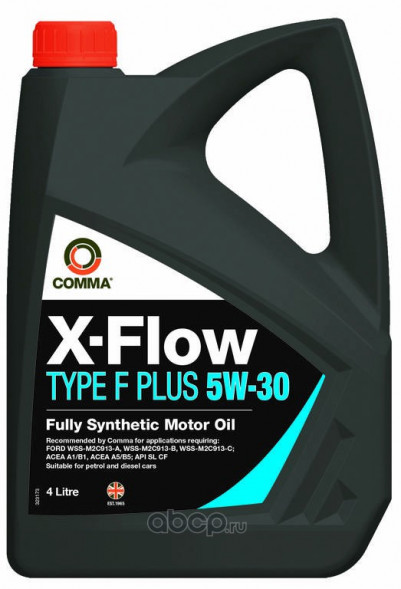 Масло моторн. синтет. 5W30 COMMA X-FLOW TYPE F plus (4л.) 1*4 шт.