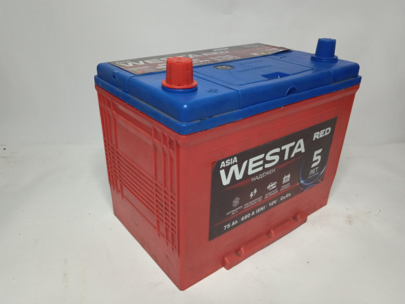 Аккумулятор 6ст- 75 Westa Red ASIA (п.т. 680А) Стандарт