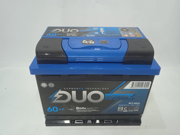 Аккумулятор 6 СТ-60 DUO ( п.т.570А) евро