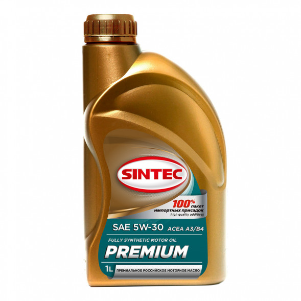 Акция 5л по цене 4л Масло мотор. SINTEC PREMIUM 9000 SAE 0W30 ACEA C3 API SP/CF (5л) 1*4шт