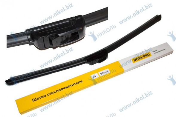 Щетка ст/оч бескаркасная 24&quot; 600мм NOVA-PRO