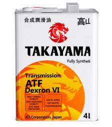 Масло трансмиссионное &quot;TAKAYAMA  ATF &quot;Deхron VI&quot; 4л (1*4) металл