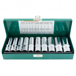 S04HD411S Набор головок торцевых глубоких 1/2&quot;DR, 10-24 мм, 11 предметов