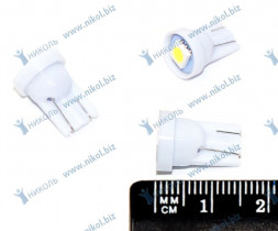 Лампа светодиод 12-5 б/ц (габарит) белая 1SMD (5050) NOVA-PRO (уп=10шт)