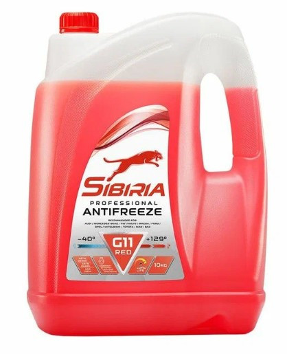Антифриз A-40 SIBIRIA G11 (КРАСНЫЙ)10кг (1*2шт)