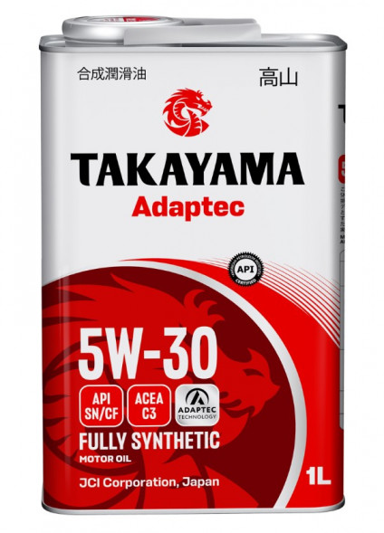 Масло мотор.  5W30 TAKAYAMA  Adaptec C3 SN/CF  1л (1*12шт)