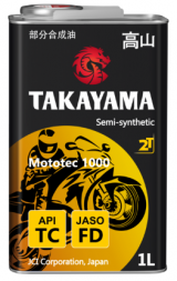 Масло мотор. 2T TAKAYAMA Mototec 1000 JASO TC (1л) 1*12шт