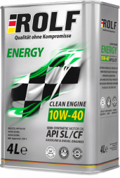 Масло мотор. ROLF Energy SAE 10W40 API SL/CF 4л (1*4шт)
