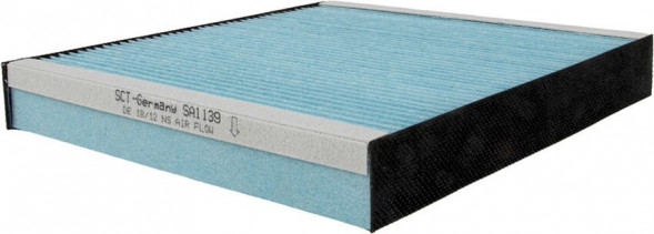 Фильтр салона SCT SA 1139- Lancer X  (P12) 02-/ALMERA II (N16) 00-/X-TRAIL (T30) 01-/INFINITY FX3