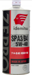 Масло мотор.  5W40 IDEMITSU Zepro Euro Spec SP A3/B4 металл (1 л.) 1*12 шт.