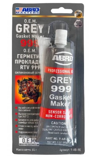 Герметик прокладок силиконовый ABRO RTV 999 серый (85 гр.) 1*12 шт. (9ABR)