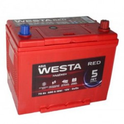 Аккумулятор 6ст- 75 Westa Red ASIA (п.п. 680А)