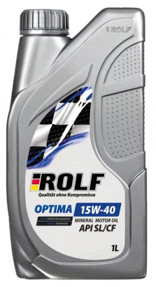 Масло мотор. ROLF Optima SAE 15W40 API SL/CF ПЛАСТИК 1л (1*12шт)