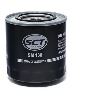 Фильтр масляный SCT SM 136- VW/AUDI/CHEVROLET A100 D/T4 1.9D /NIVA 1.7