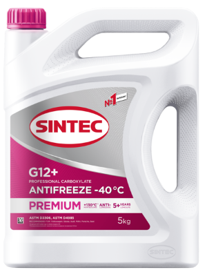 Антифриз A-40 Sintec PREMIUM G12+ (pink) 5кг (1*4шт)