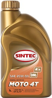 Масло мотор. SINTEC MOTO JASO 4Т API SL/CF (1л) 1*12шт