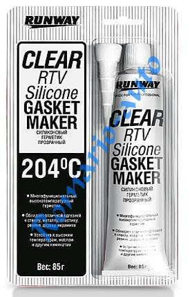 RW8502 Герметик силиконовый-прокладка (прозрачный) (85 гр) (1*12)