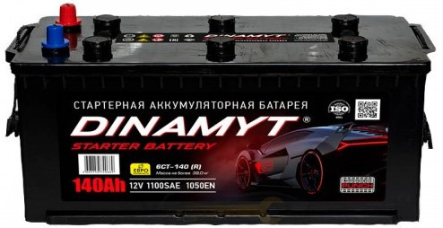 Аккумулятор 6 СТ 140 DINAMYT  (1000EN) о.п.ЕВРО 513x189x223