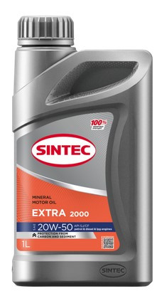 Масло мотор. 20W50 SINTEC Eхtra 2000 (1л) 1*12шт
